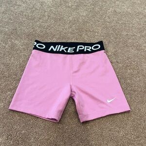 Nike Pro Pink and Black Performance Shorts